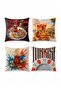 Tea Pleasure Patterned 4-Piece Throw Pillow Cover Set - 3