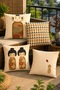 Chinese Games Babies Patterned 4-Piece Throw Pillow Cover Set