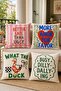 Better Late Patterned 4-Piece Throw Pillow Cover Set