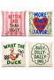 Better Late Patterned 4-Piece Throw Pillow Cover Set - 3