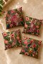 Pink Leopard and Parrots Patterned 4-Piece Throw Pillow Cover Set - 2
