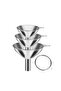 3-Piece Stainless Steel Funnel Set - Mini Kitchen Funnel - Oil Vinegar Sauce Transfer Funnel, Bottle Jar Perfume Transfer Funnel - 3
