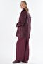Wide Collar Coat Burgundy - 4