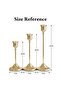 Pale Gold Candle Stand, Three Sizes Set for Modern Home - 5