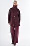 Wide Collar Coat Burgundy - 2