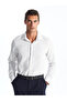 Ozmarka New Season Slim Fit Long Sleeve Striped Dobby Men's Shirt