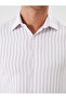 Ozmarka New Season Slim Fit Long Sleeve Striped Dobby Men's Shirt - 5