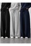Women's 3-Piece Set Winter Fleece Lined Wide Leg Sweatpants Black Gray Navy Blue