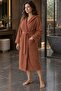 Unisex 100% Cotton Hooded Curly Terry Bathrobe – Below Knee Length