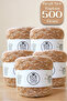 Light Caramel - Ecru Moher Boucle Yarn Set (Total 500 Gr.)