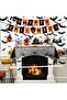 Halloween Party Decorations Set - 5Pack HalloweenDecor Festive Happy Halloween Banner Hanging Swirls & Spider Web Table Decorations & Mantel Scarf & 3D Bat Sticker for Hallo-ween Party Home - 3