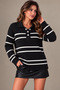 Women's Knitted Shirt Collar Button Detailed Knitwear Sweater