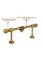 Aluminum Pipe Rustic Curtain Rail with Golden Wooden Head 150cm Without Rail - 2