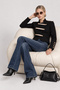 Napoleon Buttoned Gabardine Jacket Lki̇0055 Black - 2