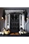Halloween Party Decorations Set - 5Pack HalloweenDecor Festive Happy Halloween Banner Hanging Swirls & Spider Web Table Decorations & Mantel Scarf & 3D Bat Sticker for Hallo-ween Party Home - 6