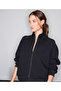 Kumaş mix dik yaka sweatshirt - 4