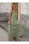 Rochie maxi, verde - M - 5