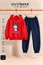 Kuromi Printed Girls' Hooded Sweatshirt & Sweatpants Set - Ages 3-12