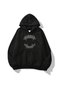 100% Cotton Black Xteethx Print Loose Fit Sweatshirt Hoodie