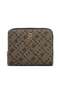 Monogram Logo Printed Medium Size Zippered Women's Wallet
