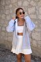 Zippered Hooded Three-Thread Rasterized Sweatshirt Cardigan
