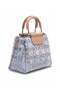 26Kc1064 Women's Stone Shoulder Bag Blue - 3