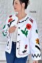Floral Embroidered Gabardine Jacket 7K008 - 2