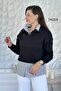 Poplin Garnished Şardonlu 3 Thread Sweat 7K018 - 2