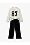 Printed Long Sleeve Crew Neck Sweatshirt
