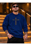 Men's Yellow Typographic Way Maker Written Crew Neck Casual Regular Fit Sweatshirt