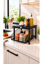Multipurpose Cabinet Organizer Shelf, Kitchen Shelf, Bathroom Shelf, Under-Counter Shelf, Metal