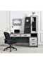 Neel Desk With Book Shelf - Dark Light Grey