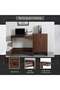 Linz Writing Desk With 1 Drawer - Walnut - 5