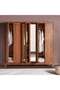 Lyrah 6 Door Wardrobe - Walnut - 4