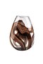 Quasimodo Glass Handpainted Ribbon Vase 21x14.5x28.5cm - Brown - 3