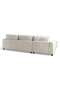 Synes Corner Sofa Set Right - Beige - 6