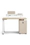 Shanil Office Desk With Side Cabinet Melamine - Beige & White - 7