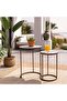 Vira Metal & Mosaic Table Set Of 2 - Red