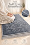 Soft Velvet Textured Prayer Mat - Patterned Tufted Prayer Mat - 5