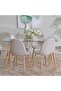 Kenston 1+6 Dining Set - Clear Beige