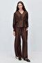 Women's Tie-Waist Wide-Leg Textured Trousers