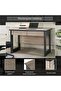 Trooper Smart Desk With 2 Drawers - Black Oak - 5
