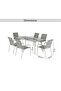 Alivar Outdoor Dining Table Set 6+1 - Light Green - 6
