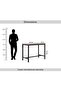 DYLANA 1+4 COUNTER DINING SET - BROWN BLACK - 6