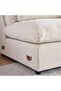 Cozy Armless Single Seater Modular Sofa - Beige - 3