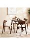 Zion 1+4 Dining Set Solid Wood - Brown Grey