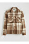 Ozmarka New Season Comfortable Fit Plaid Men's Shirt Jacket - 5