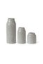 Maria Set/3 Stoneware Textured Urn Vase 9.5x24.5cm, 9x17cm, 10x11cm - Light Grey - 4