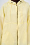 Women's Hooded Pocket Detail Zippered Sweatshirt Yellow - 5