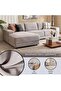 Donta Corner Sofa Set ( Left Side )- Grey - 7